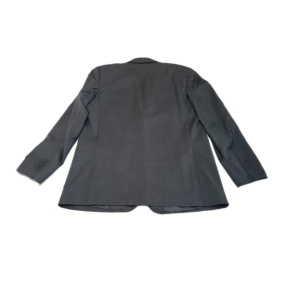 Ermenegildo Zegna Mens Charcoal Gray Jacket Wool and Silk 42R Italian Saks Fifth